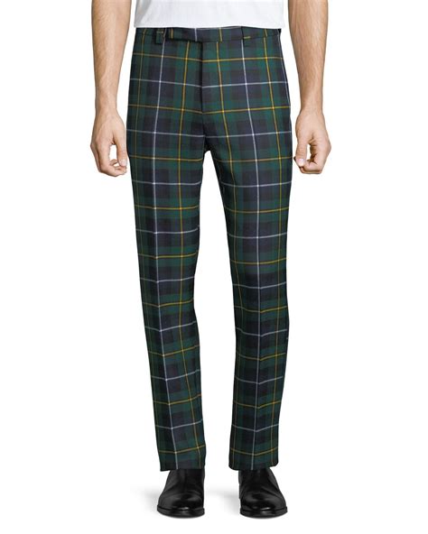 versace plaid trousers|Versace pants size 44.